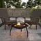 Flash Furniture 22.5" Foldable Wood Burning Firepit with Mesh Spark Screen and Poker YL-230-GG - alternate 1